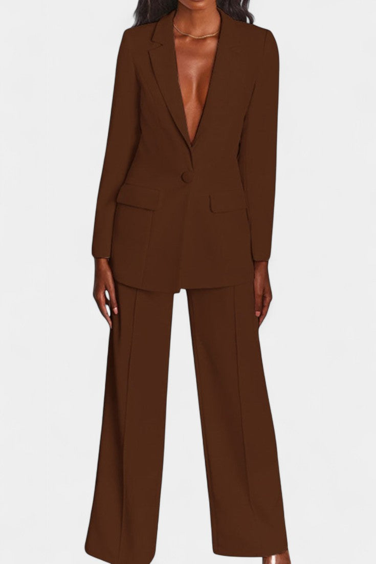 Conjunto a Medida Blazer y Pantalones de Pierna Ancha