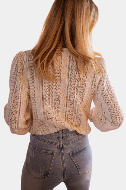 Blusa De Algodón Premium Con Encaje Crochet Ligera Y Chic