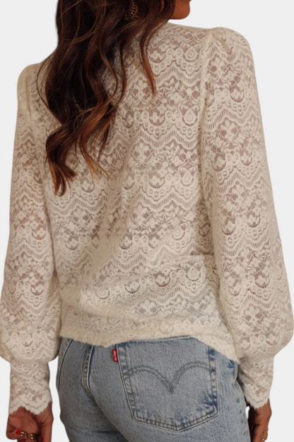 Blusa Encaje Soleil Con Algodón Transpirable Y Chic