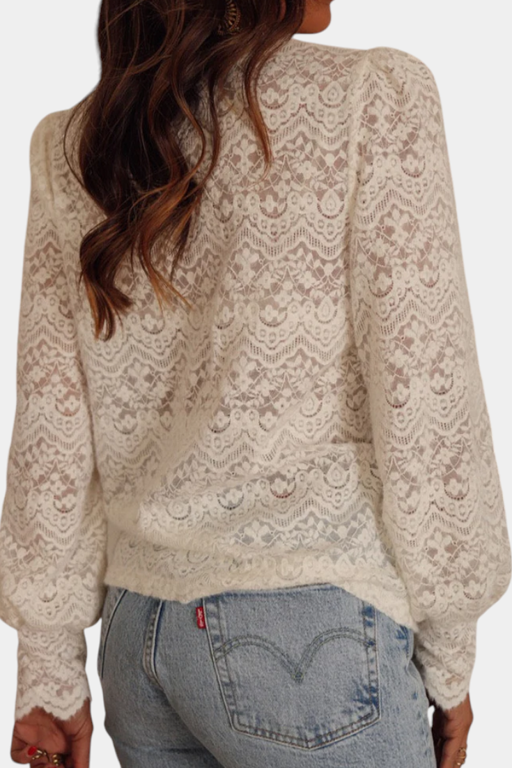 Blusa Encaje Soleil Con Algodón Transpirable Y Chic
