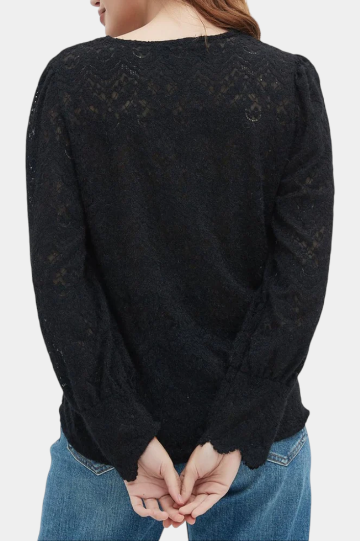 Blusa Encaje Soleil Con Algodón Transpirable Y Chic