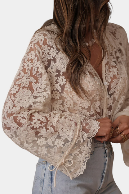 Blusa Calista Encaje Floral Bohemia Edición Limitada
