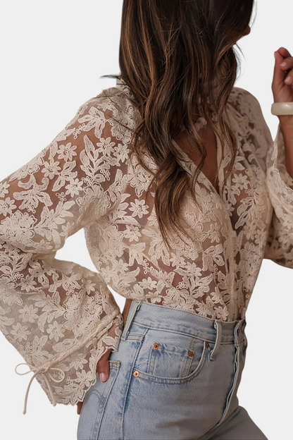 Blusa Calista Encaje Floral Bohemia Edición Limitada