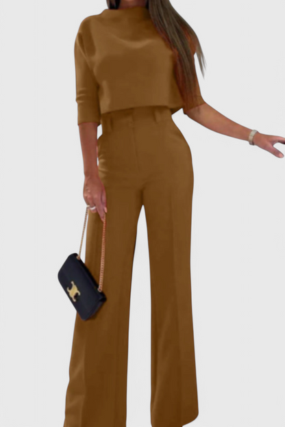 Conjunto Pantalón Y Top Algodón Poliéster Suave Chic