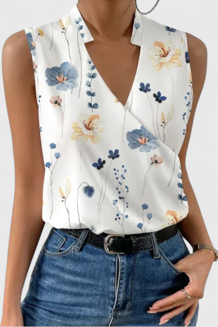 Top Verano Suave Con Escote En V Exclusivo Edicion Fresca