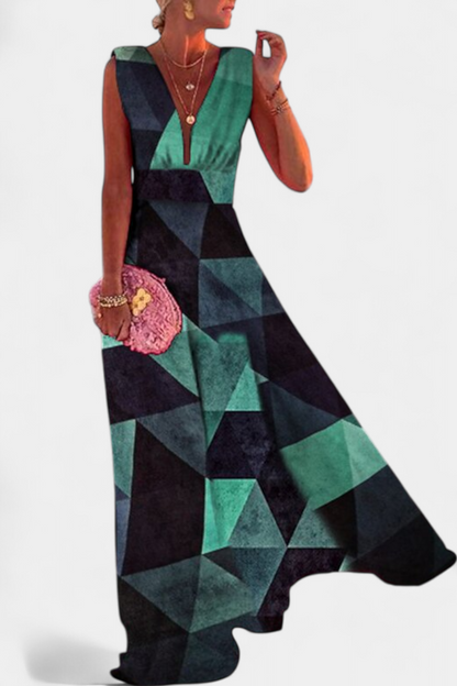 Vestido Salma A Línea Minimalista Con Escote En V Chic