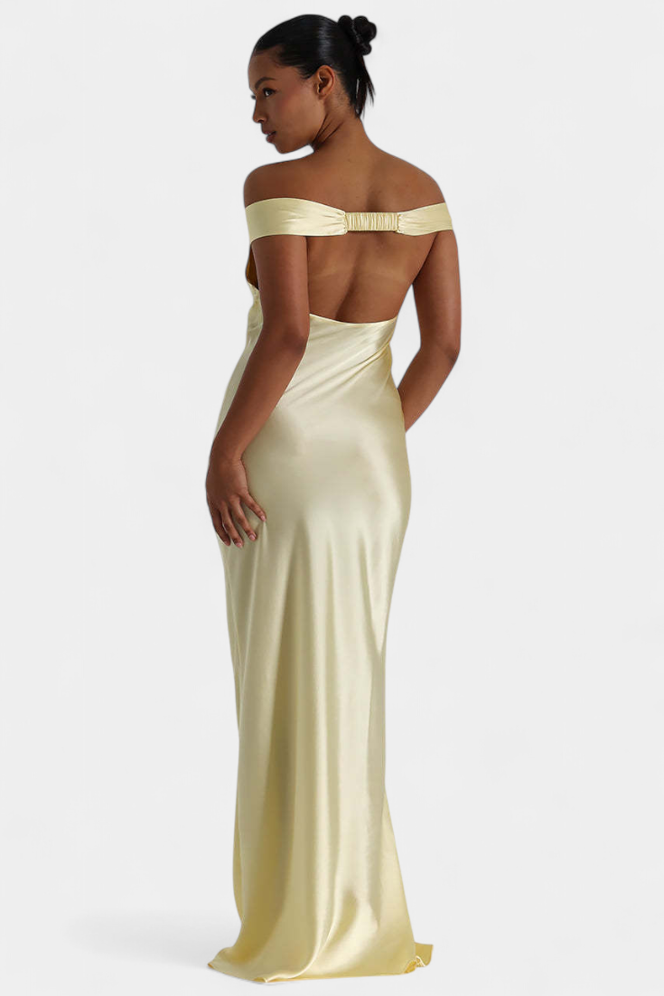 Vestido Cola de Pez Deslumbra Blerina Lujo Escote Corazón
