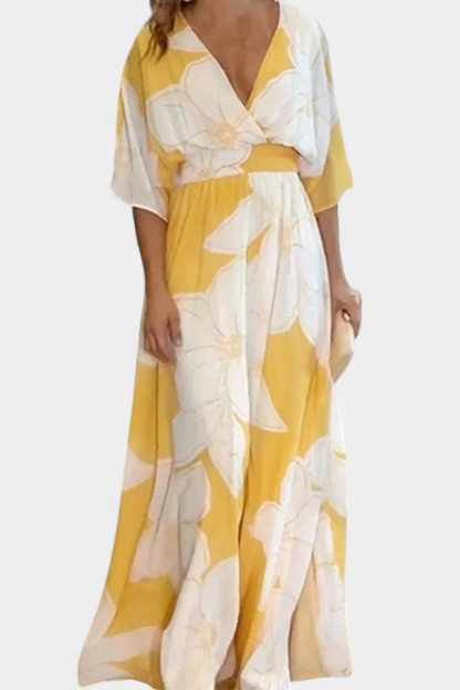 Vestido Floral Harmony Entallado Con Estampado Vivo
