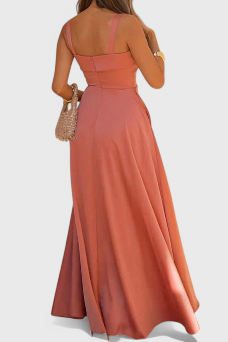 Vestido Maxi Liliane Ajustado Con Tirantes Espagueti Chic