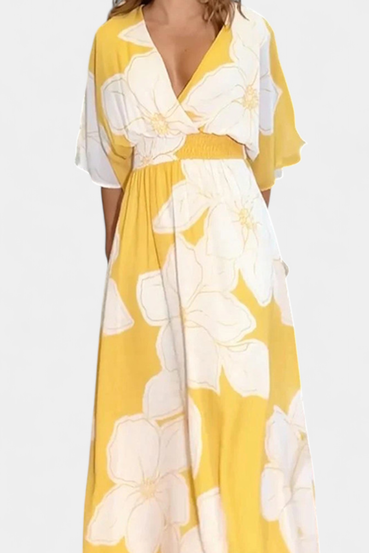 Vestido Floral Harmony Entallado Con Estampado Vivo