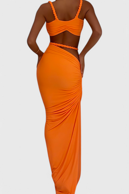Estela Conjunto Falda Chiffon Plisado Degradado Exclusivo
