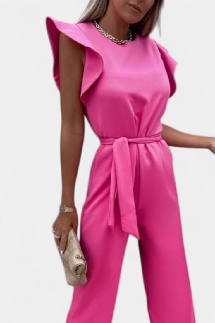 Mono Chic Sin Mangas Con Lazo Exclusivo Y Volantes