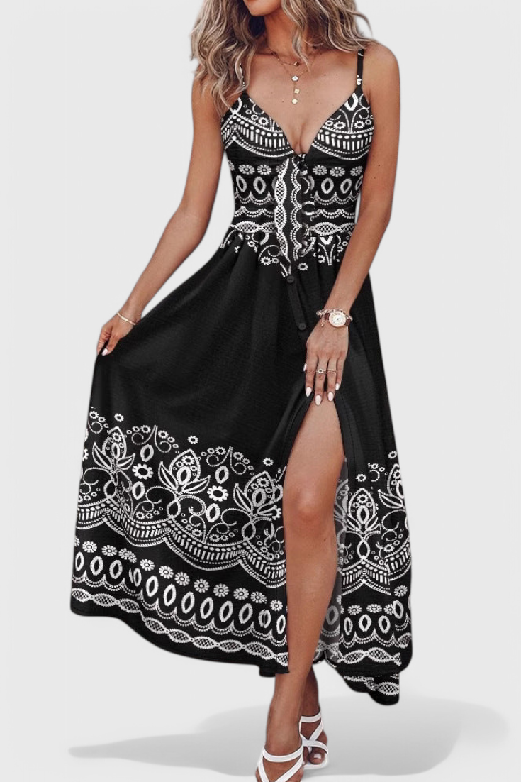 Vestido Boho Zoya Con Tirantes Algodón Transpirable