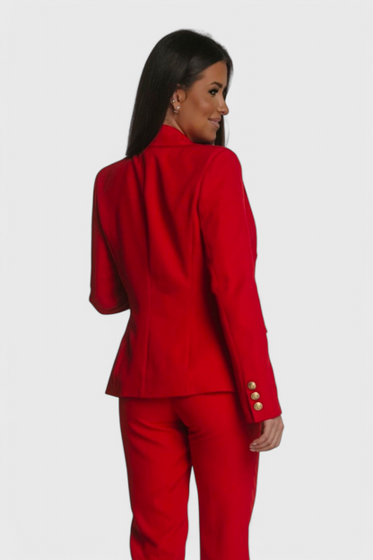 Conjunto Rosalind Blazer Entallado y Pantalones Slim Brilla