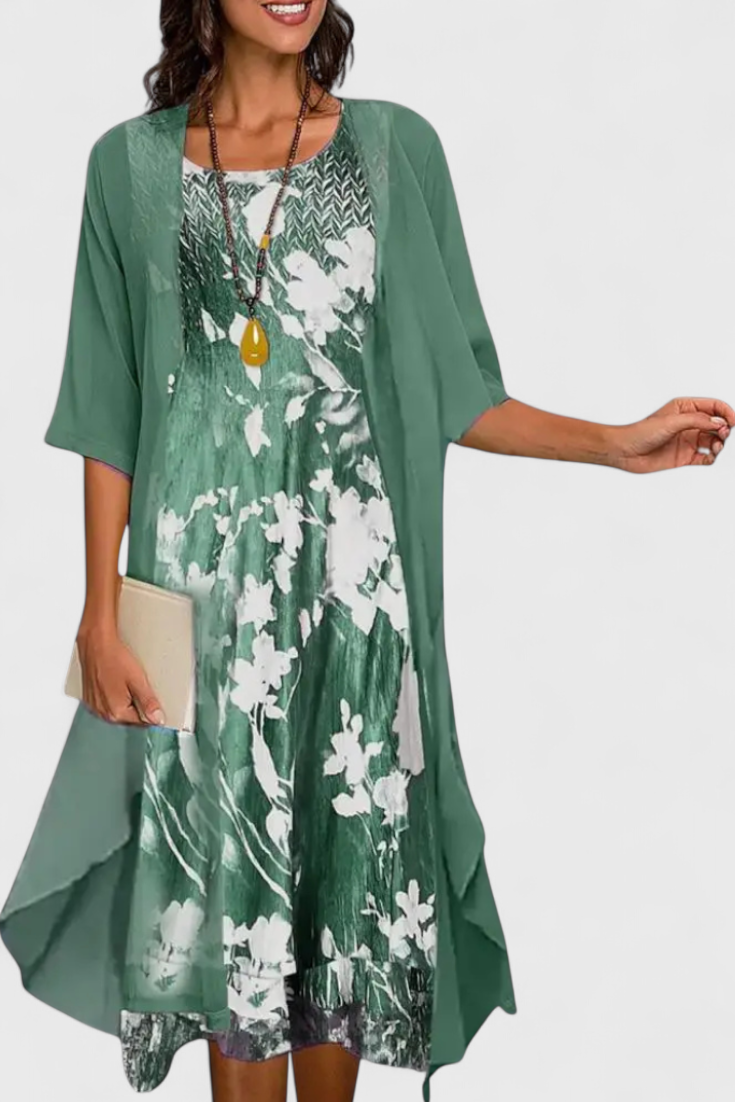Vestido Floral Vaporoso Con Toque Romántico Y Ligero