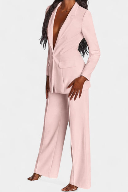 Conjunto a Medida Blazer y Pantalones de Pierna Ancha