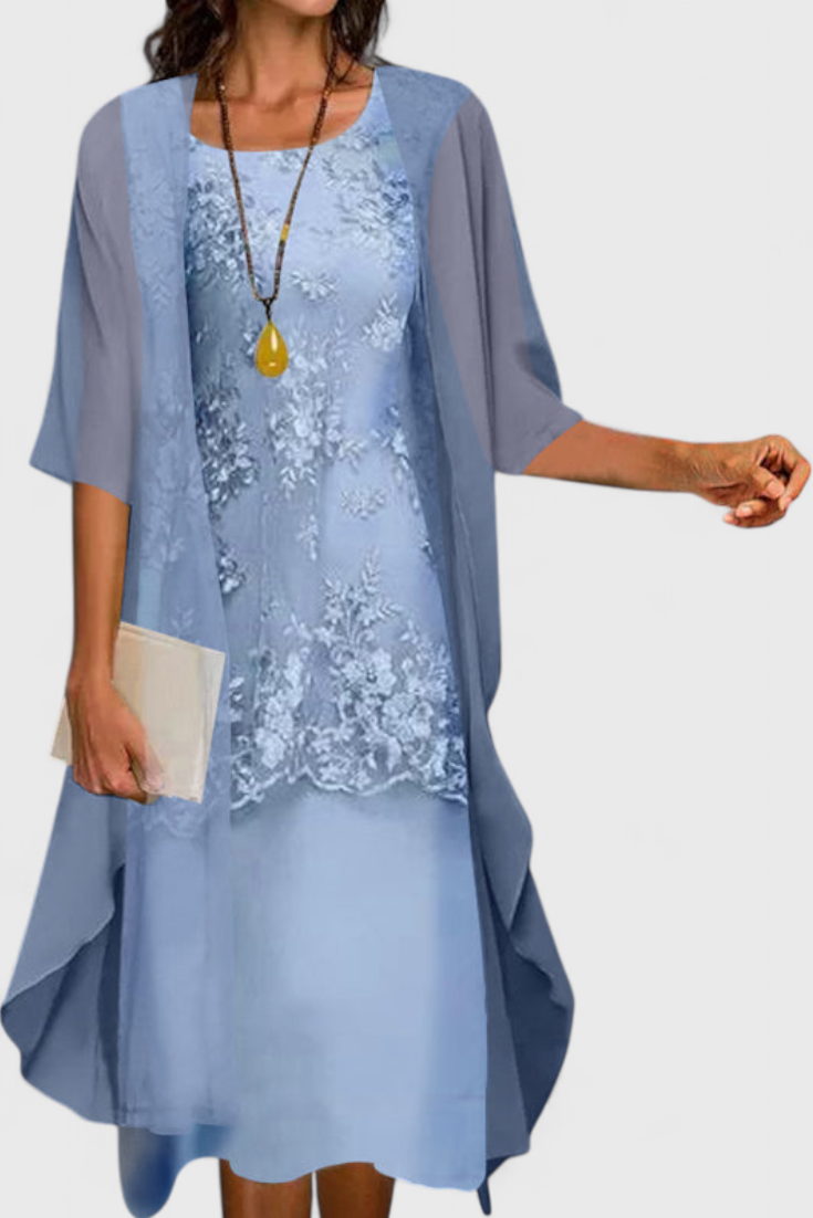 Vestido Conjunto Apolline Chiffon Atemporal Con Estilo Diva