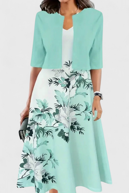 Conjunto Estrella Vestido Midi Y Blazer Entallado Exclusivo