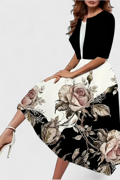 Conjunto Estrella Vestido Midi Y Blazer Entallado Exclusivo