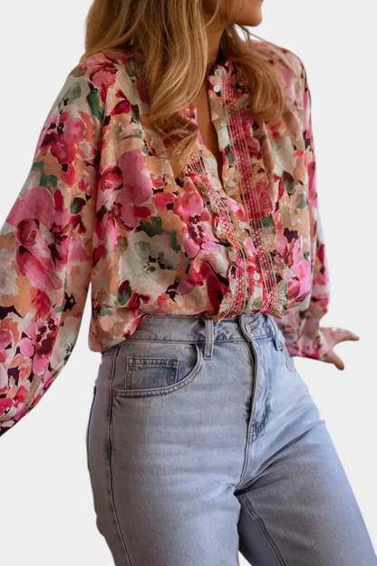 Blusa Sueños De Flores Silvestres Estampado Vintage Alegre