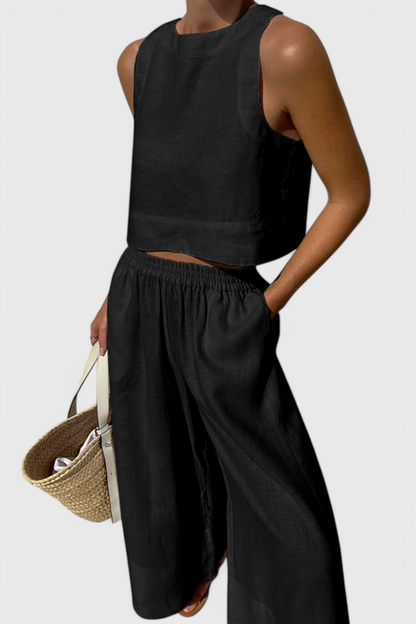 Conjunto Minimalista Algodón Y Lino Divertido Y Chic