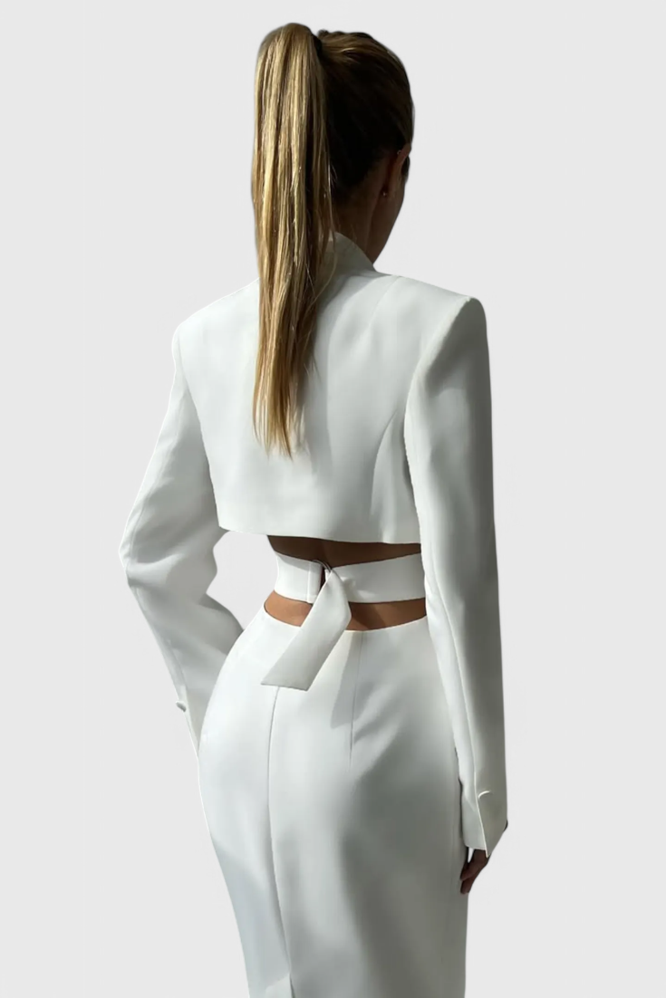 Vestido Blazer Bernice Con Espalda Descubierta Divertido
