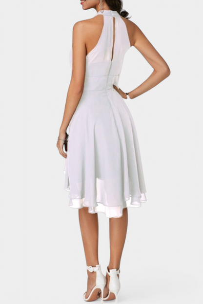 Vestido de Gasa Entallado con Volantes Anouk Chic y Coqueto