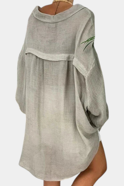 Camisa Oversized Melis Algodón Ligero Estilo Playa Chic
