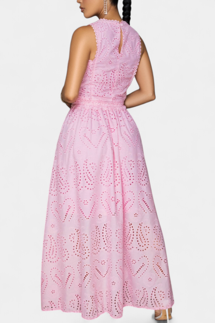 Conjunto Romántico Danitza Encaje Floral Calado Chic