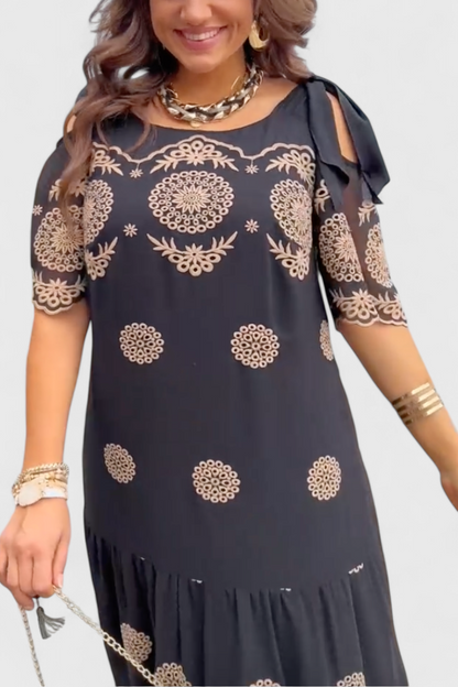 Vestido Verano En Malla Transpirable Y Silueta Suelta Chic