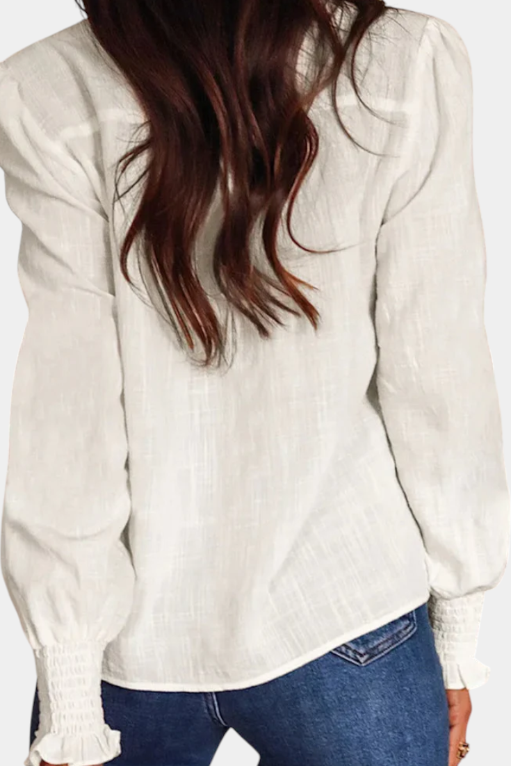Sahara Petals Blusa Algodón Bordados Étnicos Exclusiva