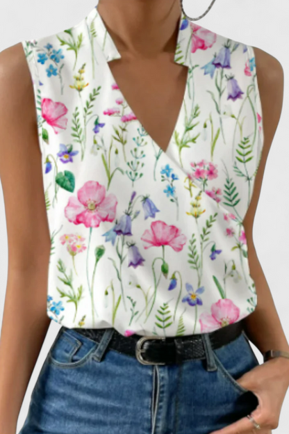 Top Verano Suave Con Escote En V Exclusivo Edicion Fresca