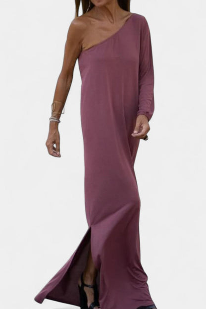 Vestido Midi Un Hombro Maddie Exclusiva Colección Coqueta