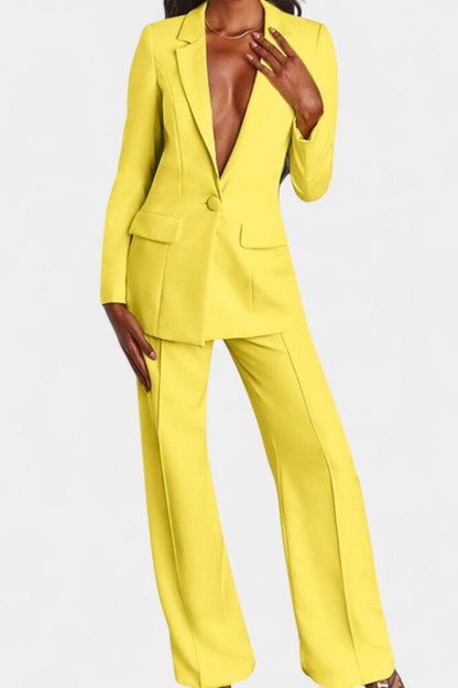 Conjunto a Medida Blazer y Pantalones de Pierna Ancha