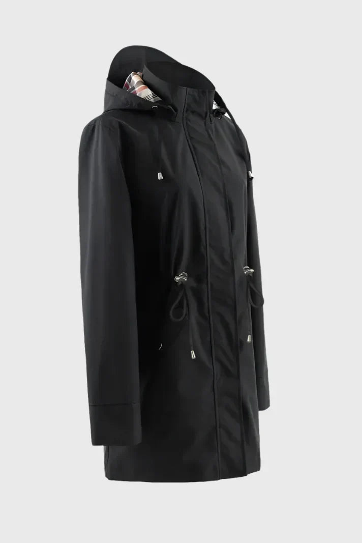Abrigo De Lluvia A Medida Tejido Impermeable Chic Práctico