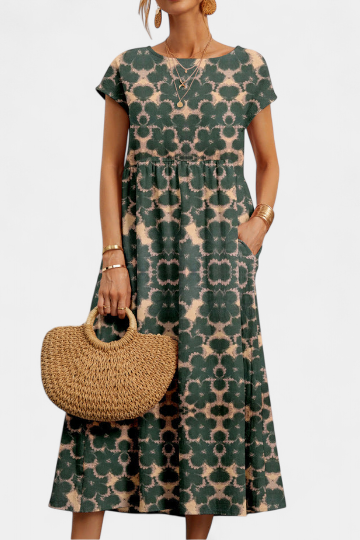 Vestido Floral Chic Silueta Fluida Exclusiva Para Brunch