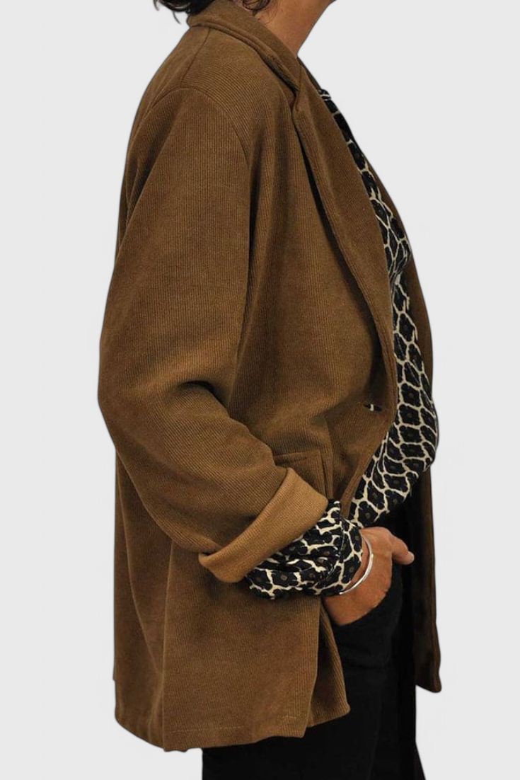 Blusa Jemima Botones Estampado Geométrico Algodón Premium