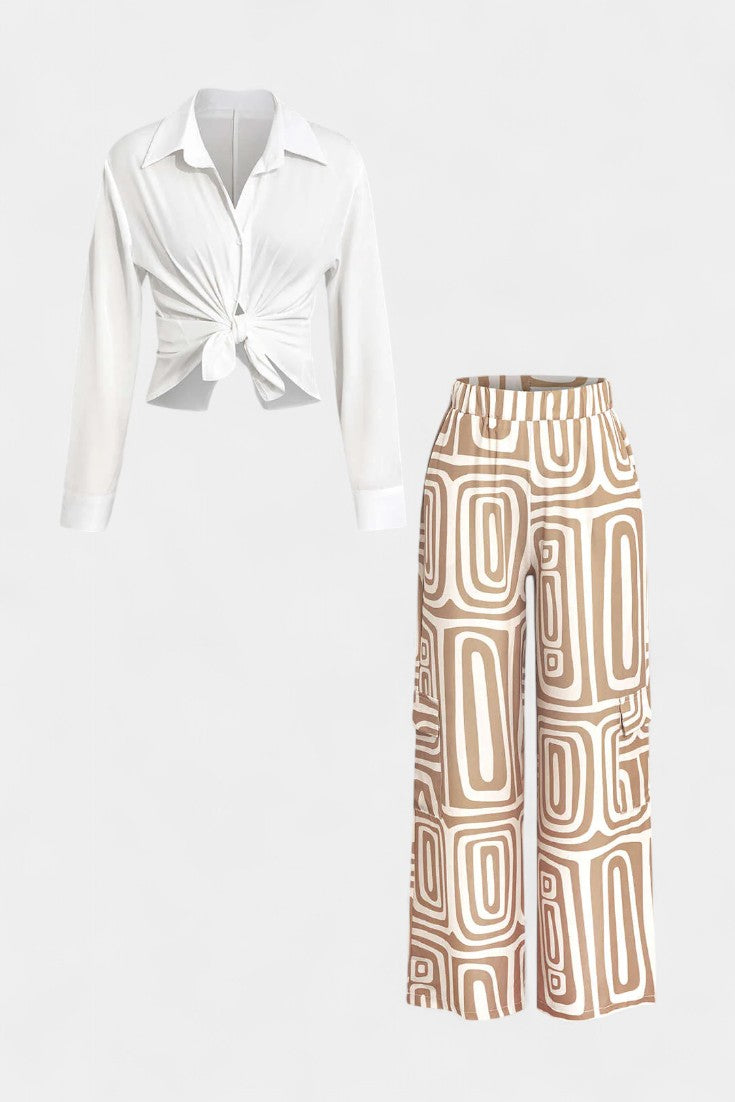 Conjunto Calla Dos Piezas Manga Larga Estilo Chic Exclusivo