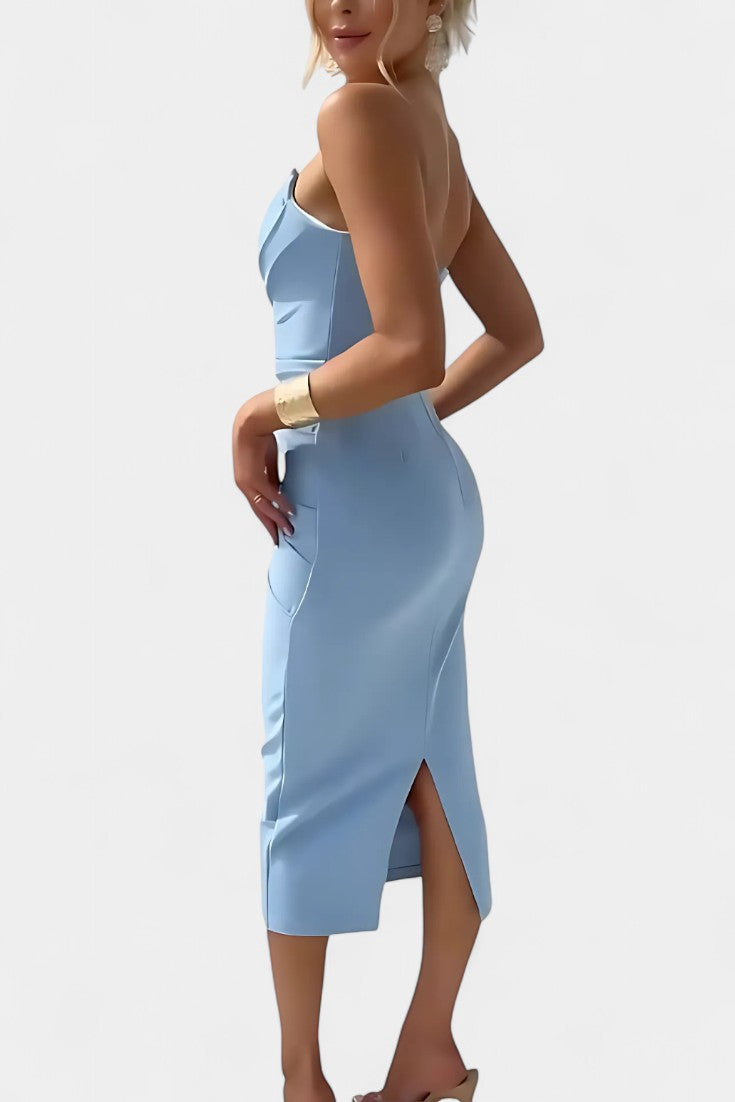 Vestido Iveta Audaz Sin Tirantes Espalda Abierta Privilegio
