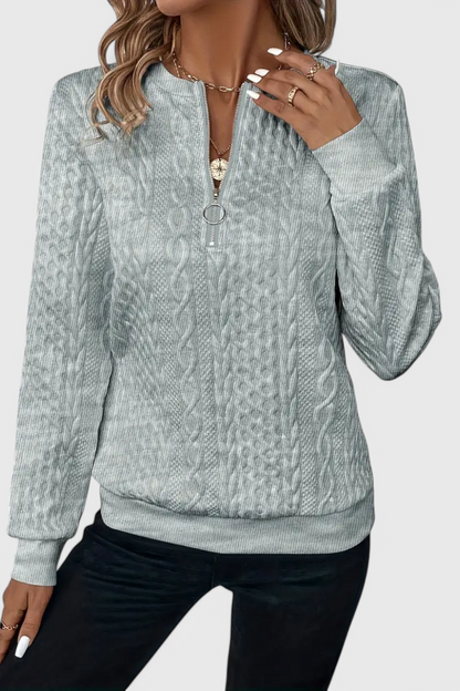 Jersey de Punto Premium Zoey con Cremallera Pulida Exclusiva