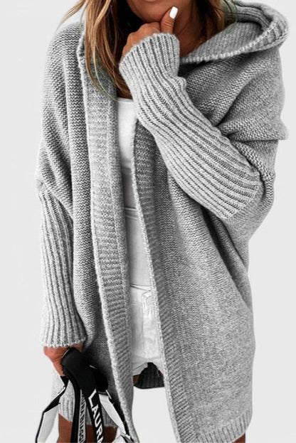 Cárdigan Oversized Capucha Tejido Grueso Exclusivo Genial