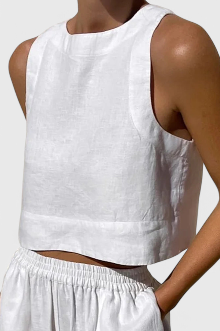 Conjunto Minimalista Algodón Y Lino Divertido Y Chic