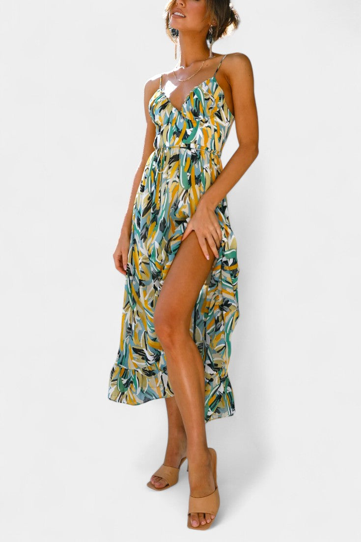 Vestido Midi Impresión Vibrante para Días Brillantes