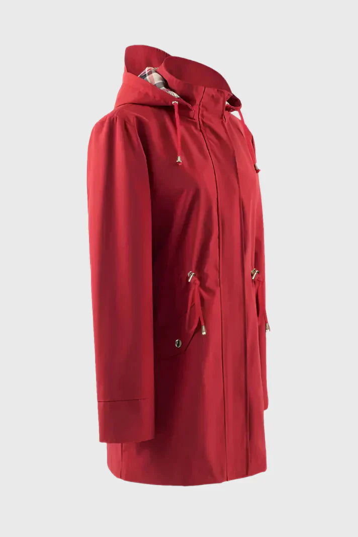 Abrigo De Lluvia A Medida Tejido Impermeable Chic Práctico