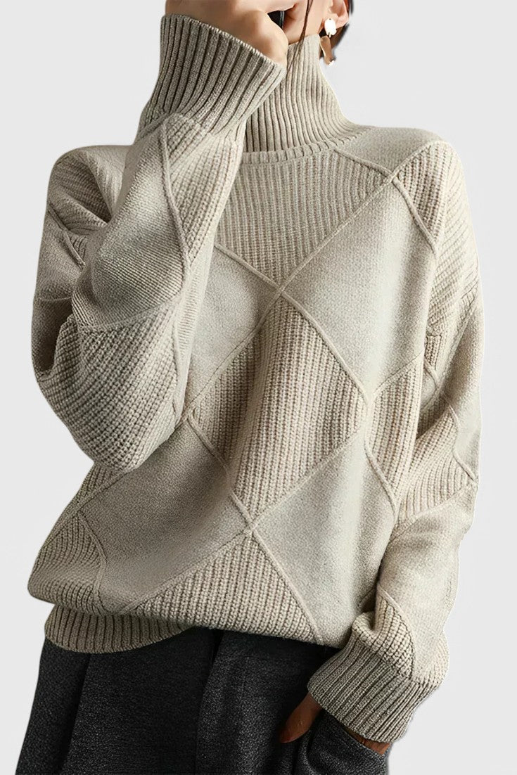Jersey Cuello Alto Suave Abrazo De Estilo Edición Limitada