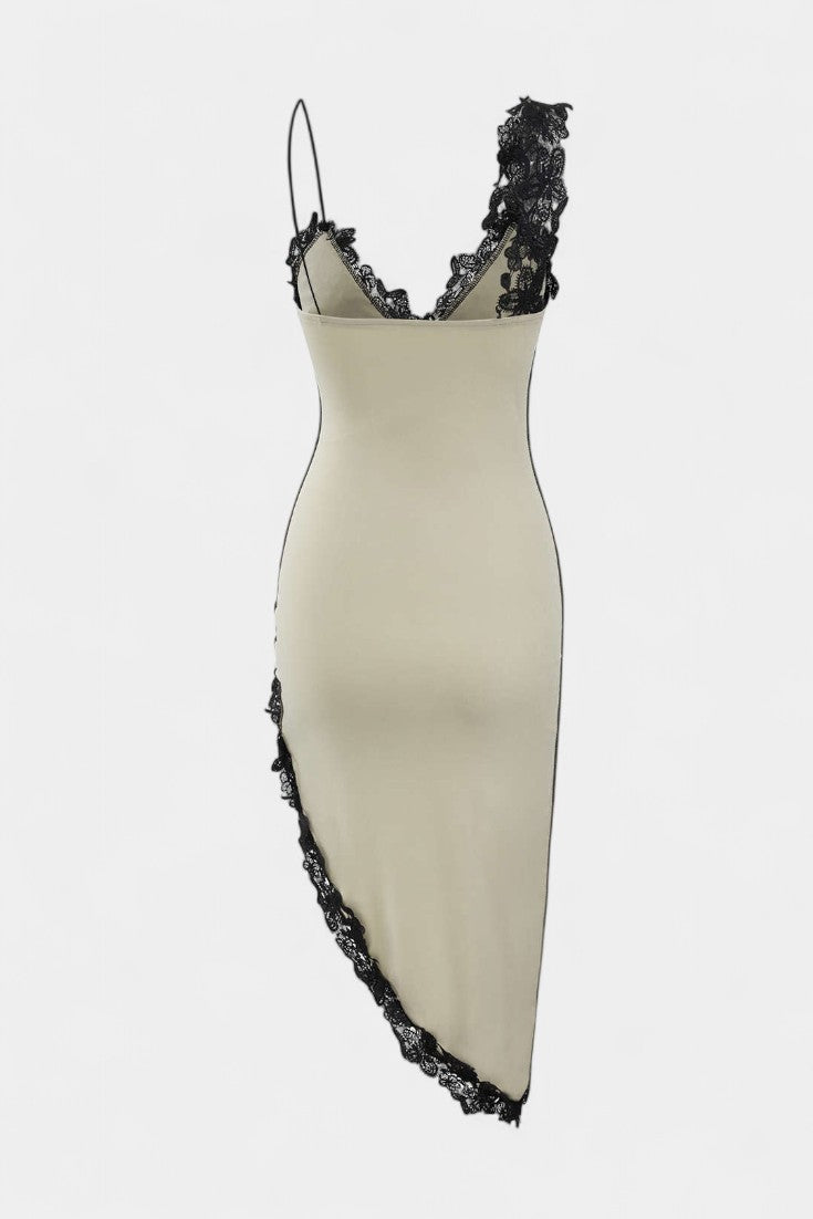 Vestido Midi Diana Con Encaje Asimétrico Edición Limitada
