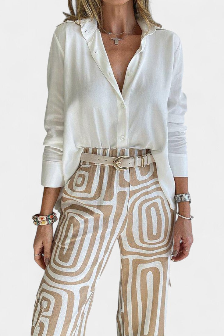 Conjunto Calla Dos Piezas Manga Larga Estilo Chic Exclusivo
