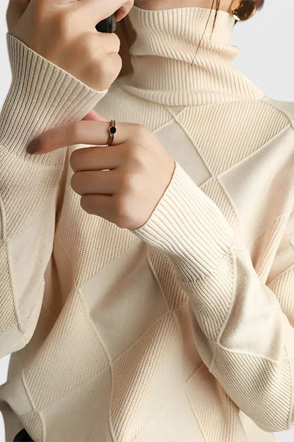 Jersey Cuello Alto Suave Abrazo De Estilo Edición Limitada