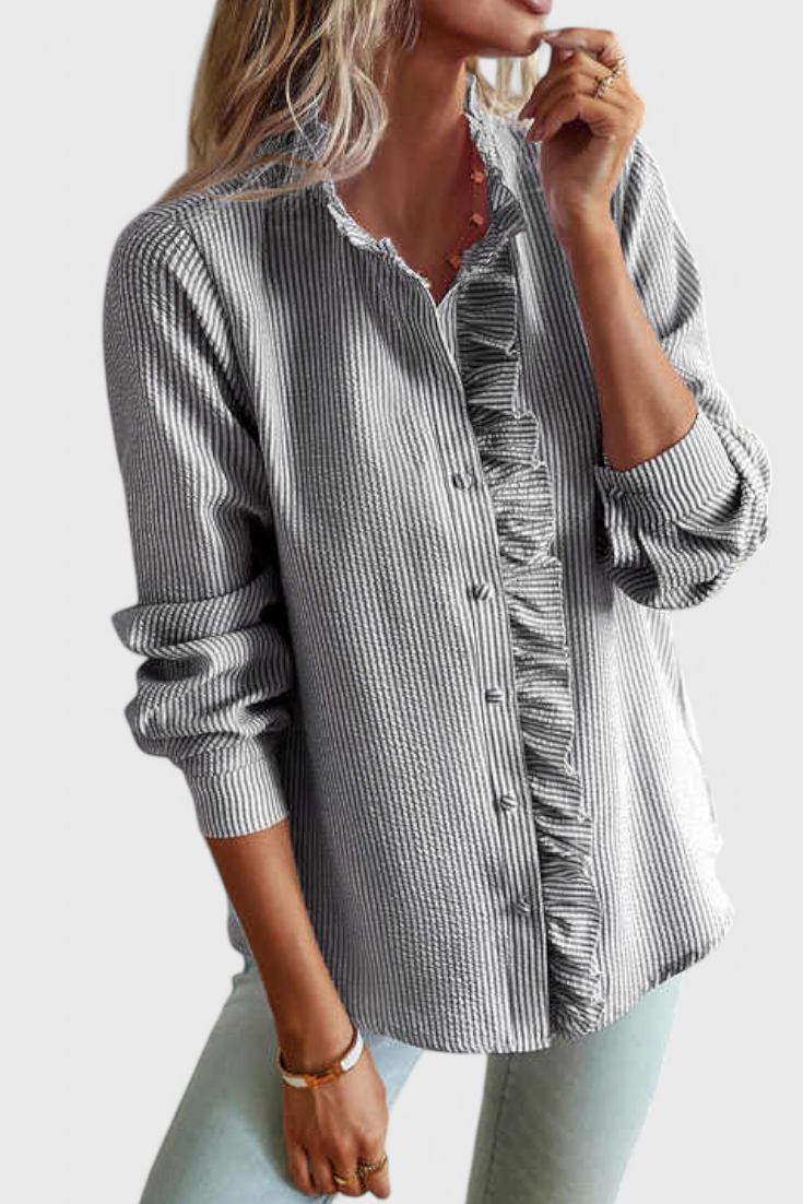 Blusa Lily Seda Vanguardista Con Corte Único Urbana Chic