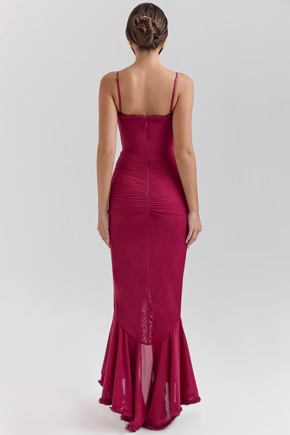 Vestido Roxanne Sin Mangas Con Volantes Y Escote Corazón